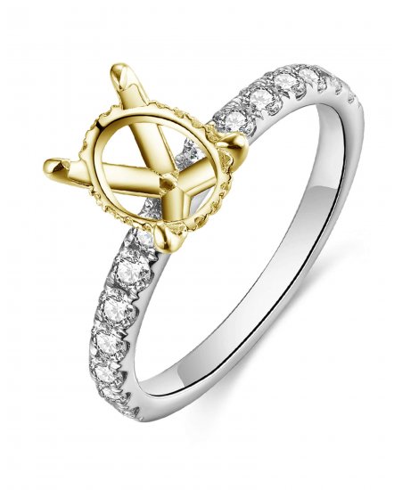 OVAL SEMI MOUNT DIAMOND ENGAGEMENT RING (TR4734)